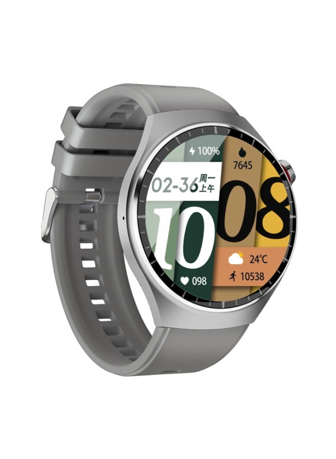 أوتيتو ساعة ذكية Oteeto watch 4 pro بشاشة كاملة دائريه AMOLED سطوع عالي تدعم المكالمات و الإشعارات والبلوتوث، مراقبة صحية ذكية، بطارية طويلة ، متوافقة مع أندرويد وآيفون –فضي - Image 2