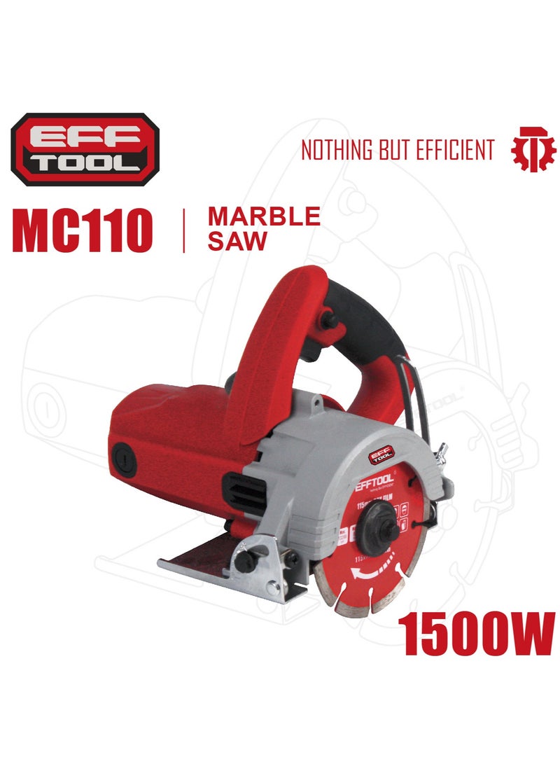 EFFTOOL منشار دائري لقطع الأخشاب 1500 واط قاطع رطب / جاف 115 مم أداة نجارة محمولة ، مثالية للتشذيب والمشاريع الخارجية - Image 4