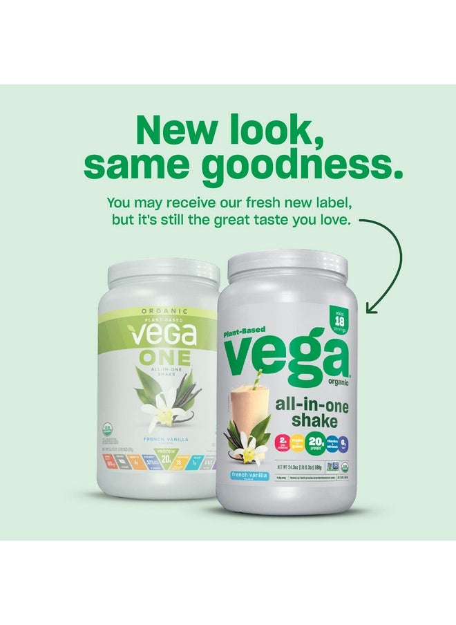 Vega Vega Organic All-In-One Vegan Protein Powder, French Vanilla -Superfood Ingredients, Vitamins For Immunity Support, Keto Friendly, Pea Protein For Women & Men, 3.1 Lbs (Packaging May Vary)  - Image 3