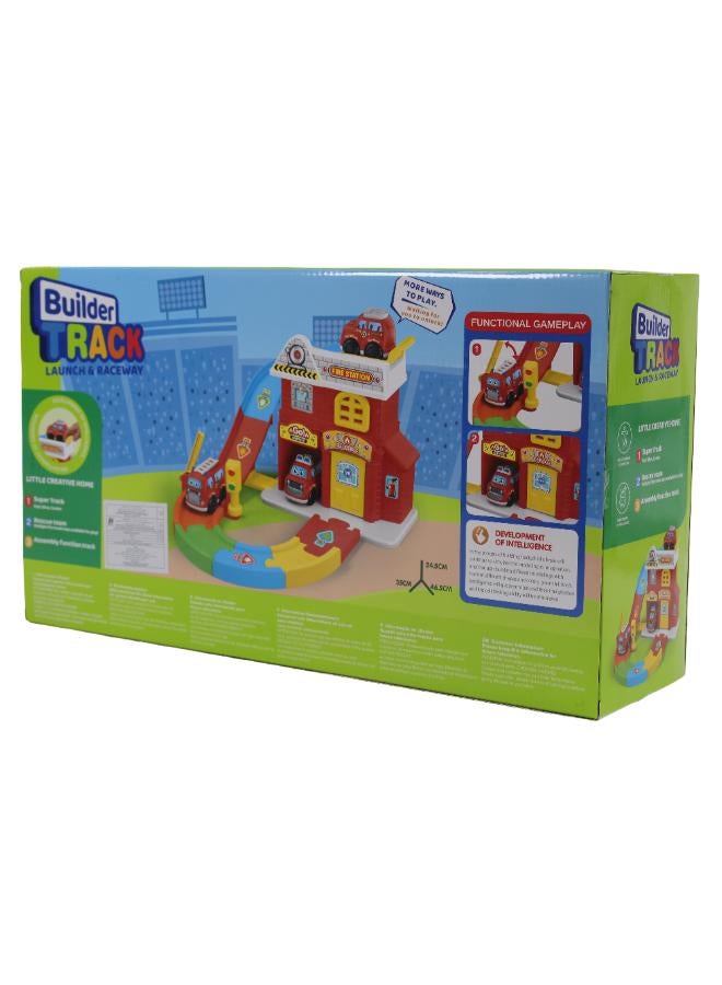 Builder Track Fire Station Playset with 1 Car - Image 2