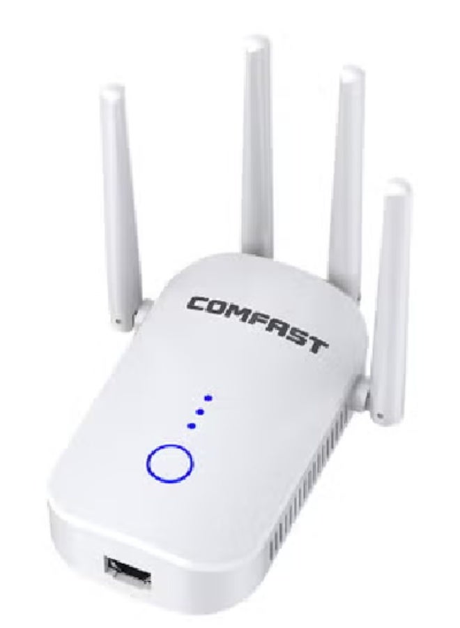comfast Dual-Band 1200Mbps WiFi Repeater – 5G/2.4G Wireless Signal Booster with 4 Antennas, Long-Range Coverage, Wall-Penetrating Amplifier & RJ45 Port - Image 1