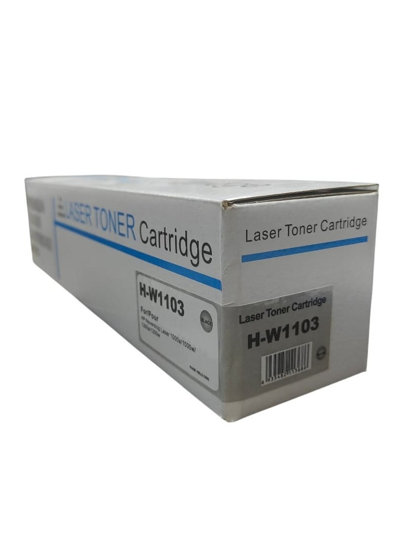 تونر كارتيدج تونر كارتج خرطوشة حبر أسود W1103A (103A) متوافقة مع HP Neverstop Laser 1000 / MFP 1200  - Image 1