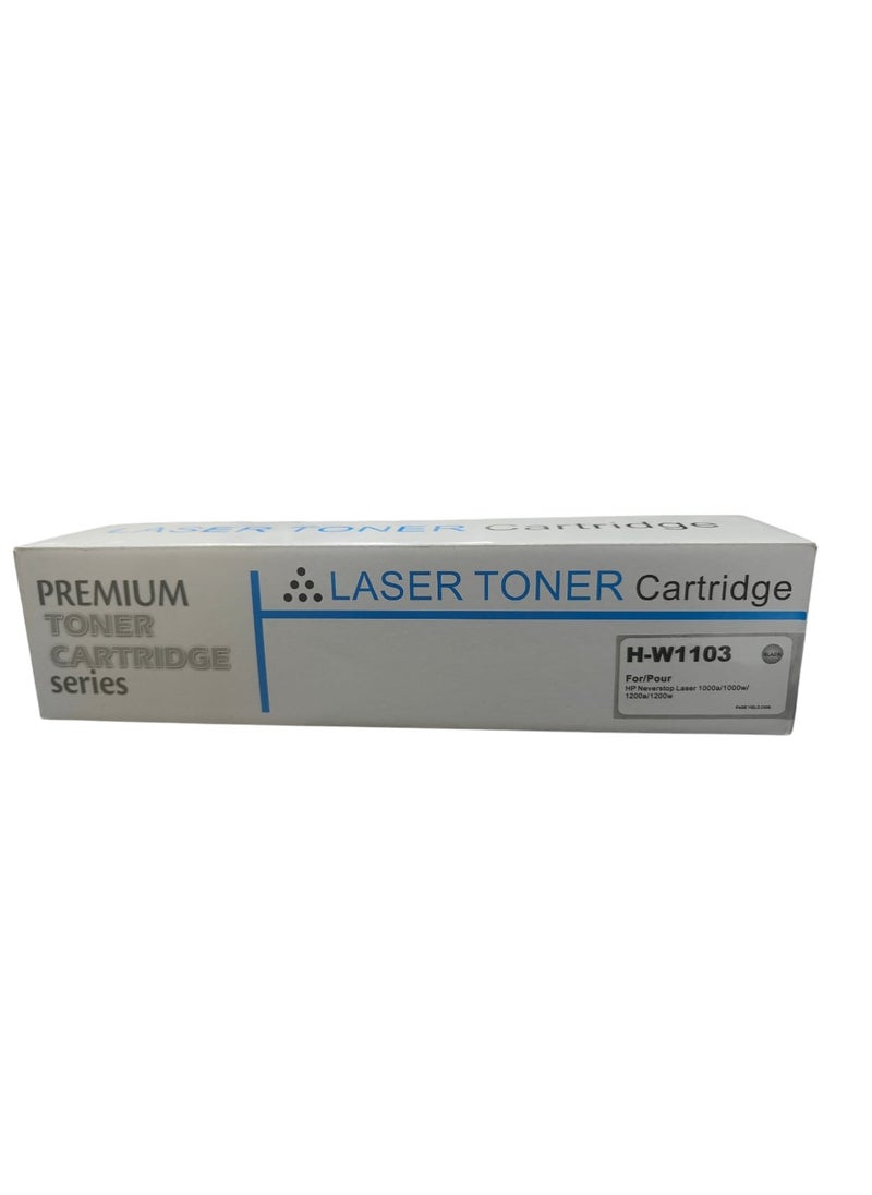 تونر كارتيدج تونر كارتج خرطوشة حبر أسود W1103A (103A) متوافقة مع HP Neverstop Laser 1000 / MFP 1200  - Image 2