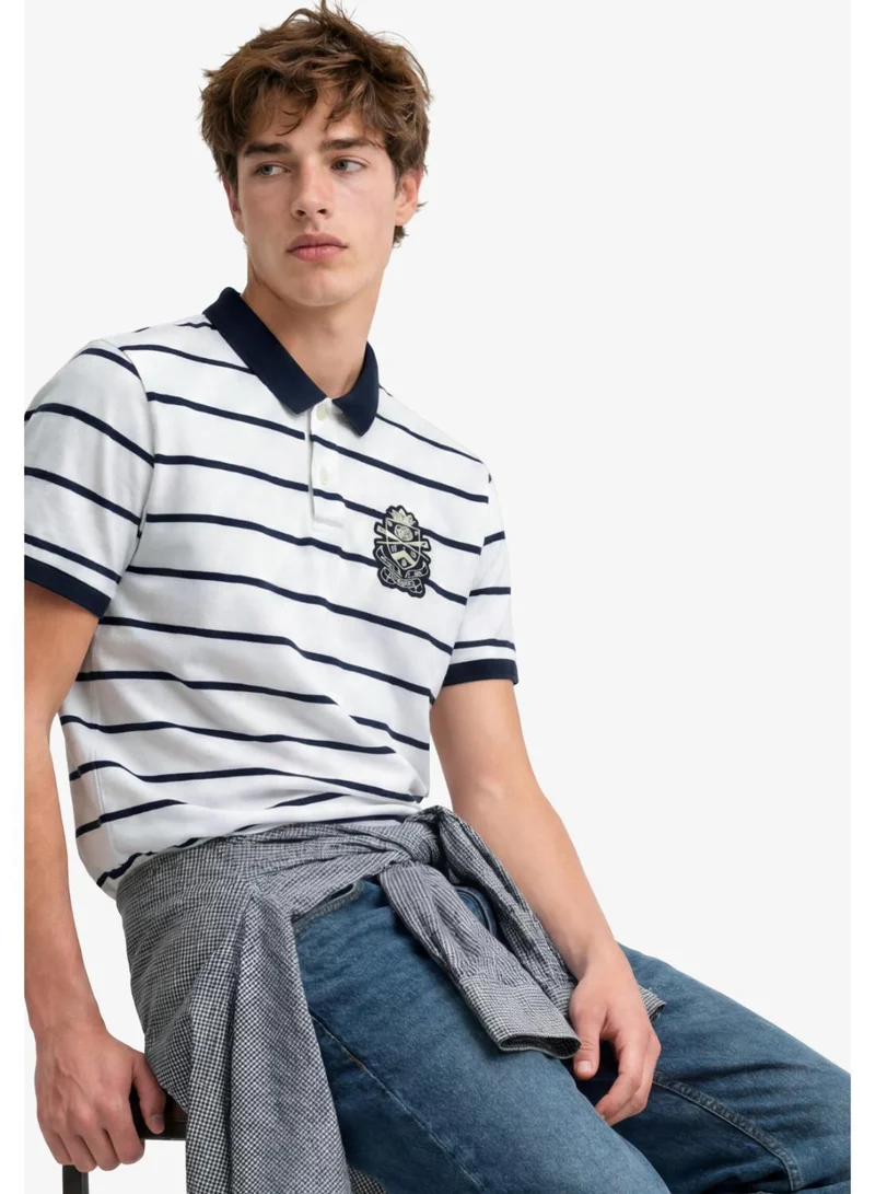 سوبر دراي Crest Stripe Polo Shirt