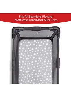 Moonsea Moonsea Pack and Play Sheets/Mini Crib Sheets & Waterproof Bamboo Pack N Play Mattress Pad Protector 4 Pack Set, Grey & White  - Image 5
