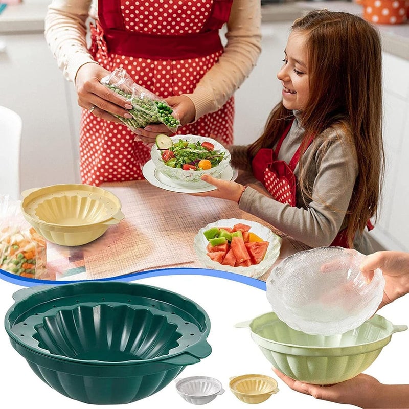 klarako Ice Bowl Containers Mold, Creative Ice Cream Freeze Bowl Container Mold, Round Ice Tray Mold Ice Bowl Maker, 3D Dessert Bowl DIY Ice Cream Bowl Kitchen Tool (White) - Image 5