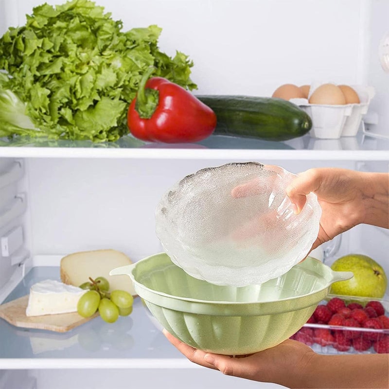 klarako Ice Bowl Containers Mold, Creative Ice Cream Freeze Bowl Container Mold, Round Ice Tray Mold Ice Bowl Maker, 3D Dessert Bowl DIY Ice Cream Bowl Kitchen Tool (White) - Image 4