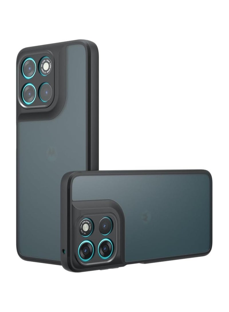 غطاء متوافق مع Motorola Moto G67 Power/G57 Power 5G، بإطار سيليكون مرن فائق الرقة والخفة + غطاء خلفي من الأكريليك الشفاف العاكس - Image 1