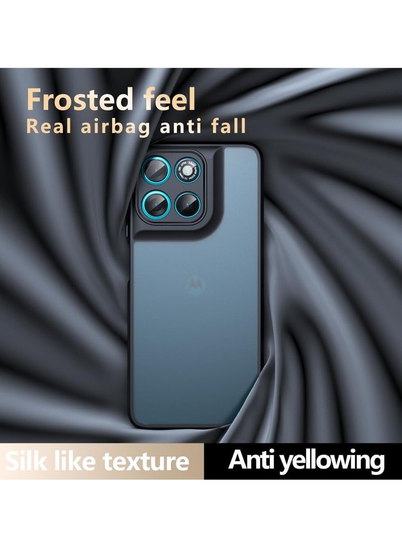 غطاء متوافق مع Motorola Moto G67 Power/G57 Power 5G، بإطار سيليكون مرن فائق الرقة والخفة + غطاء خلفي من الأكريليك الشفاف العاكس - Image 2