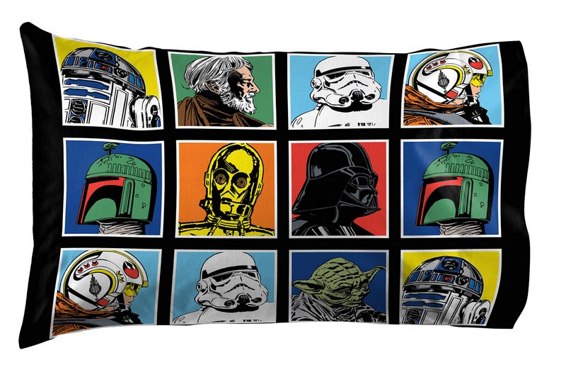 Jay Franco Kids Sheet Set with Fitted, Flat Sheets & Pillow Cover - Ultra-Soft Bedding with Pillowcase for Room Decor, Multi - Star Wars, 3 Piece Twin - Image 3