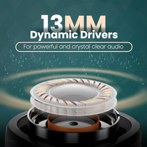 Hammer هامر إيرفلو بلس سماعات أذن TWS مع بلوتوث 5.1، تحكم باللمس الذكي، شحن Type-C، مقاومة IPX4 للعرق، صوت ستيريو، حتى 23 ساعة تشغيل، عزل الضوضاء (أخضر زمردي) - Image 4