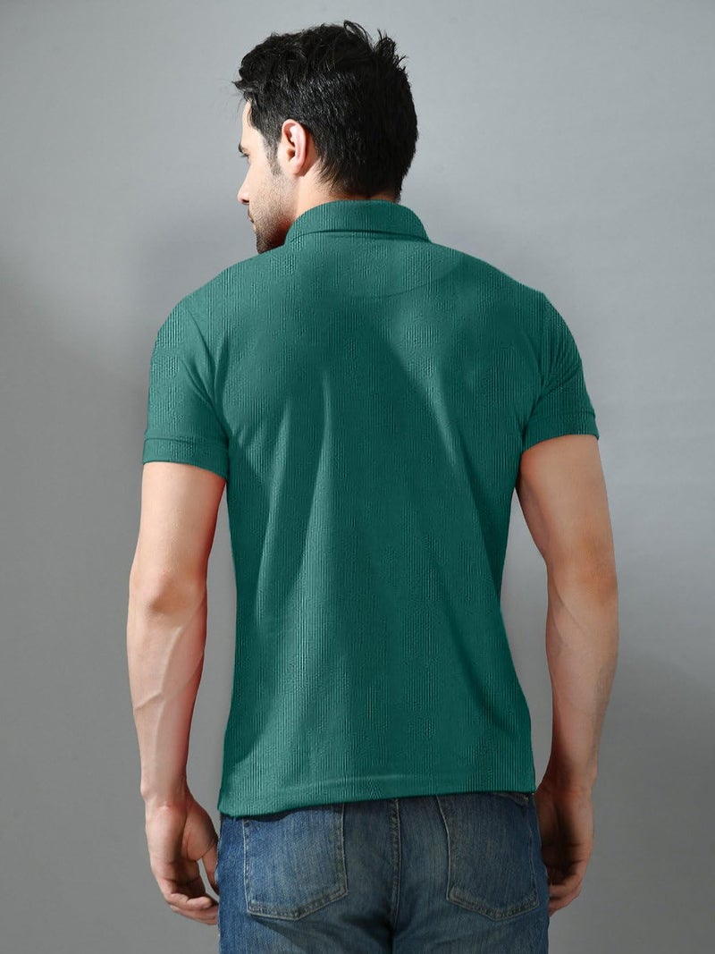 LEOTUDE Men's Solid Super Soft Classic Polo T-Shirt: Regular Fit (P89_Grey_P_Multi_L) - Image 4