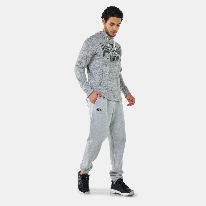 Under Armour White Men's UA Project Rock Terry Hoodie for Men | Best Price UAE