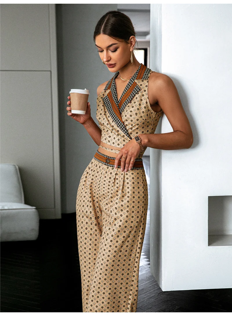 SIMPLEE Women's 2-Piece Outfit Set - Matching Top & Pants for Stylish Look