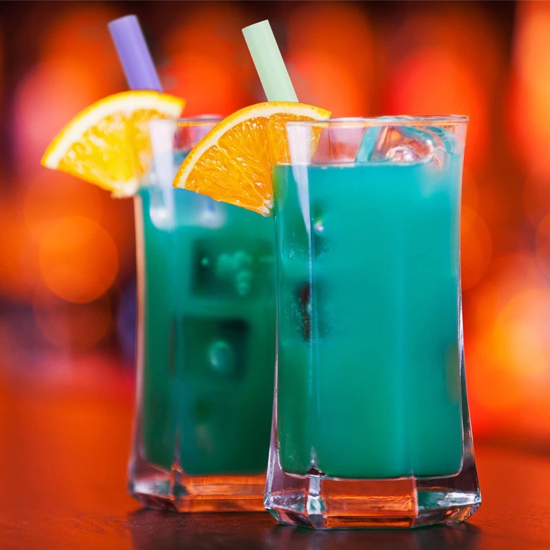 ALINK 100 pcs Jumbo Plastic Smoothie Straws, Wide Assorted Colors Disposable Drinking Straws for Milkshakes, Boba, Bubble Tea, Tapioca Pearls - 8.5"L, 0.4" D - Image 3