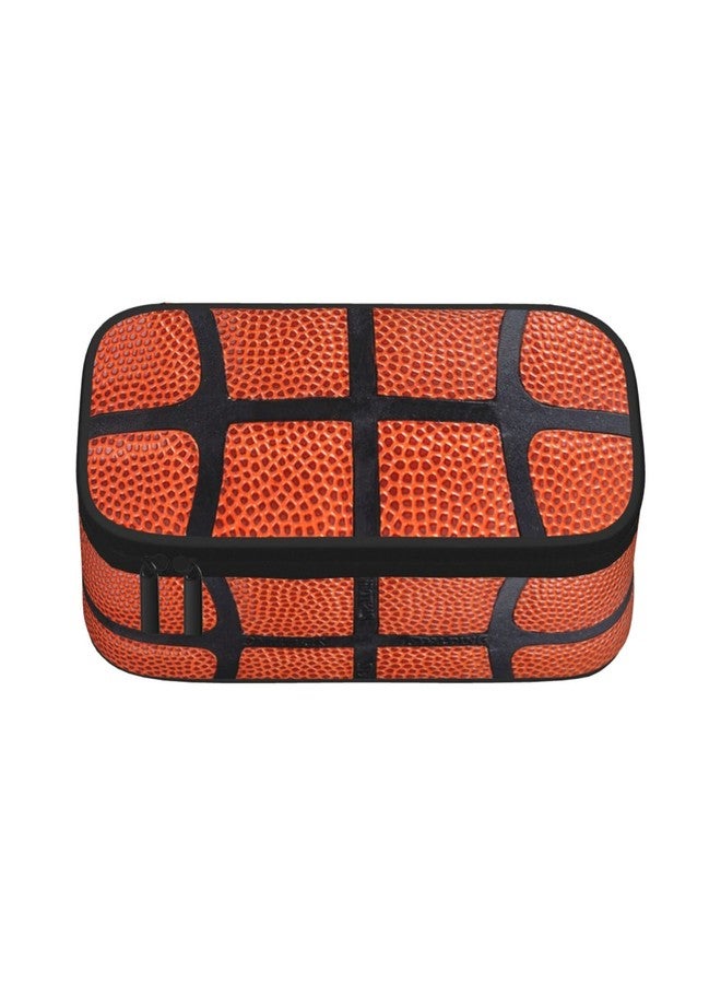 PAUSEBOLL Basketball Pencil Case for Boys and Kids Cute Pen Box Pouch Large pencil bag with Double Zipper, Portable Pencil Pouch for School Office Supplies - Image 2