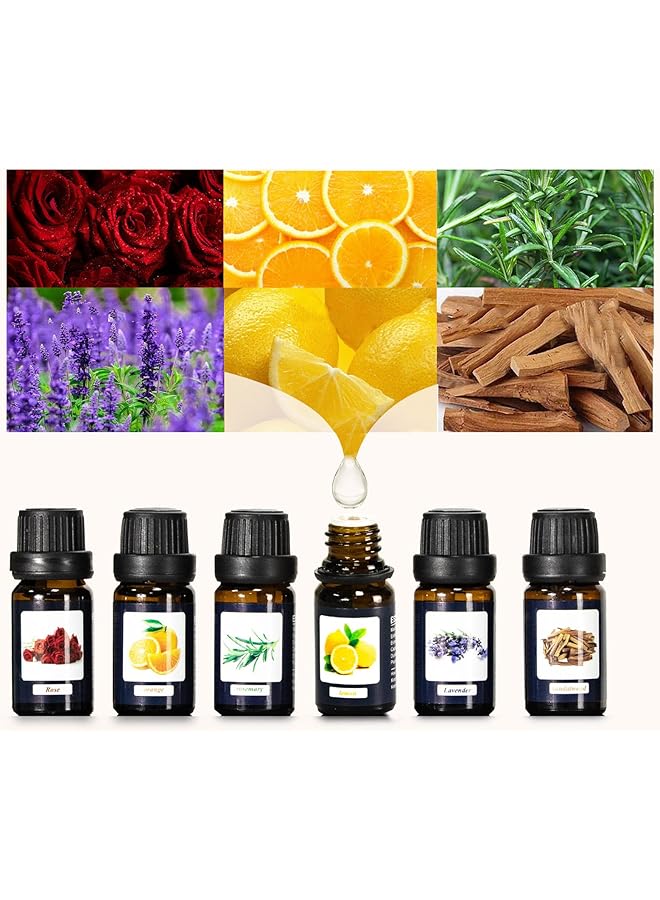 erorex Essential Oils By Pure Aroma 100 Percent Pure Oils Kit Aromatherapy Oils Gift Set 6Pcs X 10 Ml For Home Care Candle Making Fragrance Aromatherapy Humidifiers Gifts - Image 1