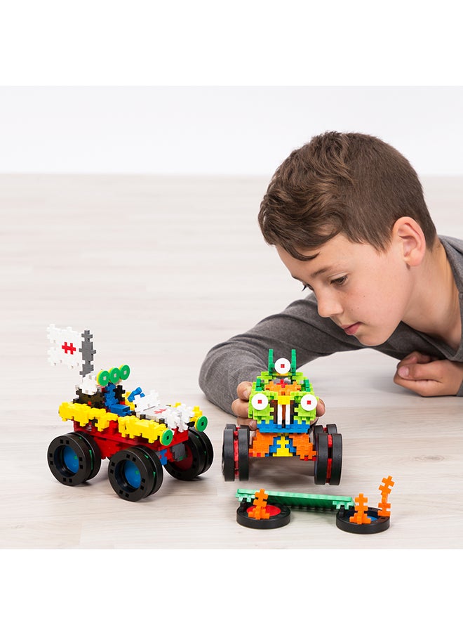Creative Building Blocks, Monster Trucks, Construction Toy, Plusplus Go, 600 Pieces, Basic