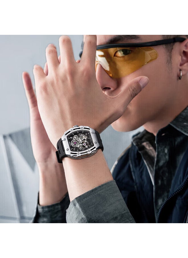FAIRWHALE Fairwhale Men's Hollow Automatic Mechanical Watch Swiss Quality National Tide Wristwatch Fw-6700-r2  - Image 1