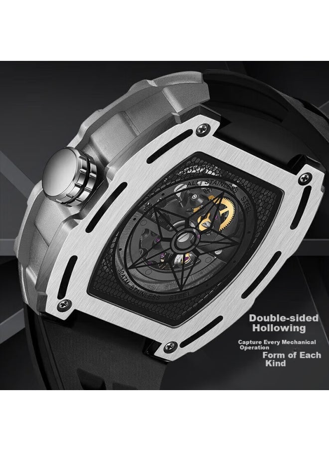 FAIRWHALE Fairwhale Men's Hollow Automatic Mechanical Watch Swiss Quality National Tide Wristwatch Fw-6700-r2  - Image 4