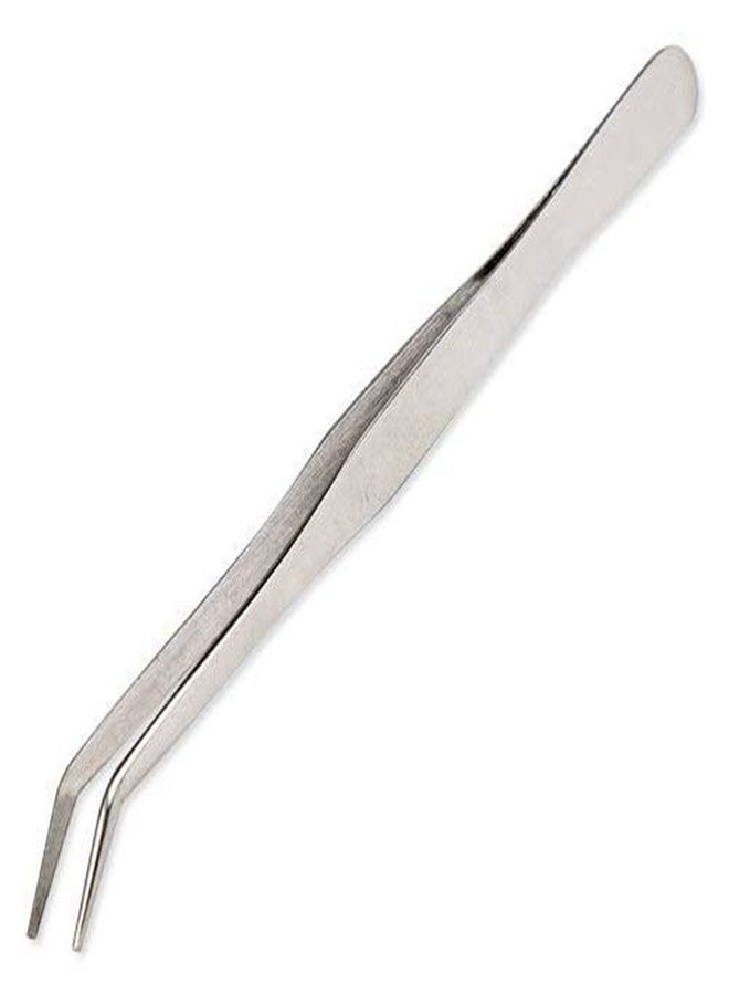 GREENGROW Non Magnetic Curved Tweezer (Silver) - Image 2