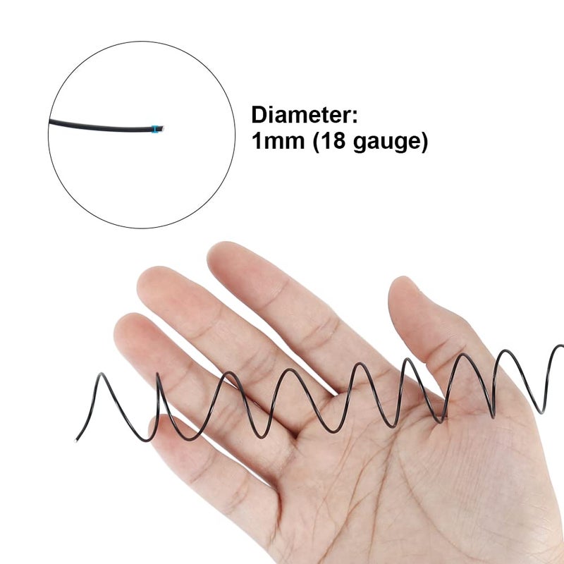 Tenn Well 18 Gauge Aluminum Craft Wire, 165 Feet 1mm Bendable Metal Wire for Jewelry Making, Sculpting, Modelling, Wreath Making, Floral Making, Beading, Wire Wrapping (Black) - Image 3