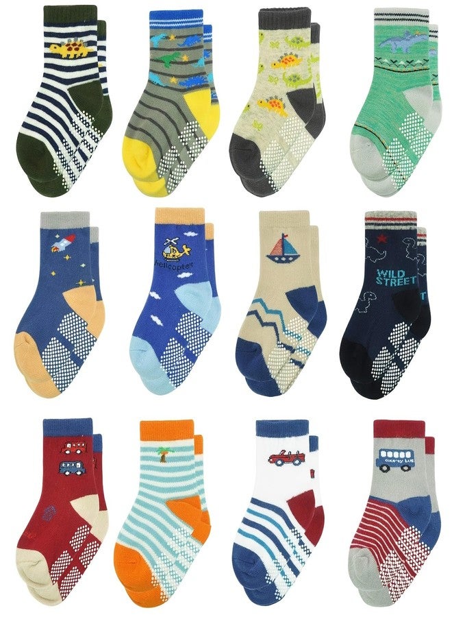 Fashiol 3 Pairs Baby Socks 1 to 4 years Non-Slip Grip Ankle Socks | Anti-Slip Socks for Newborn Infant Socks for Boys, Girls, and Toddlers | 2-3 Years - Image 1