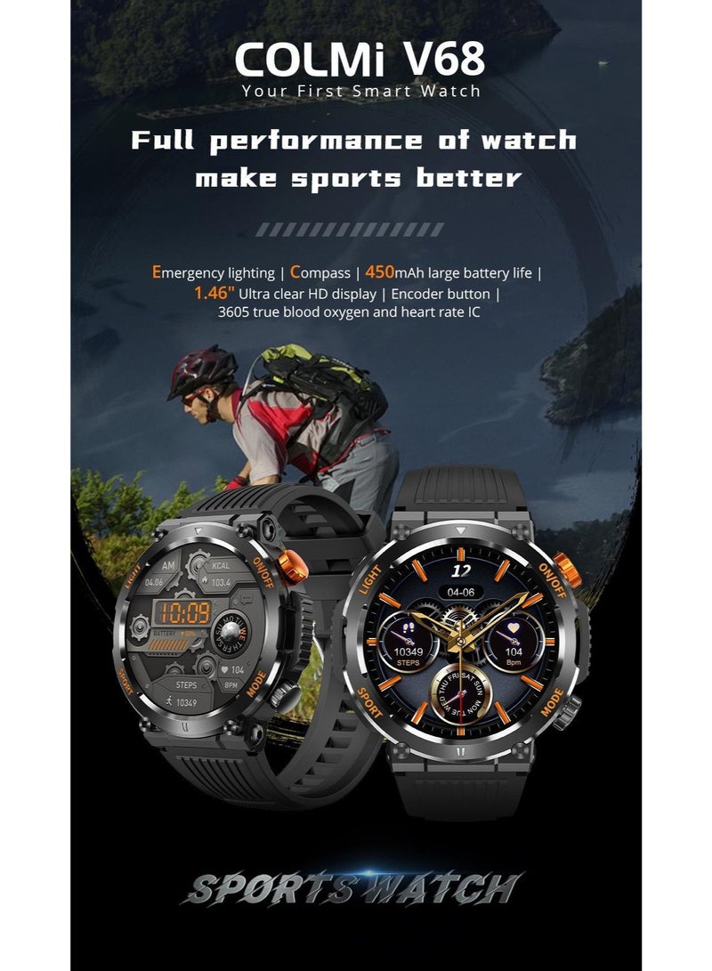 COLMI V68 Smart Watch - Outdoor Sports IP68 Water-resistant Smart Watch with Compass - Image 2