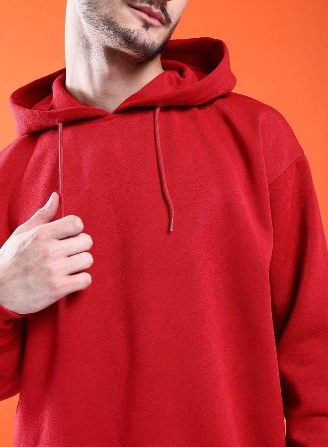The Indian Garage Co  The Indian Garage Co Men Regular Fit Solid Hooded Full Sleeves Sweatshirt  | Best Price UAE