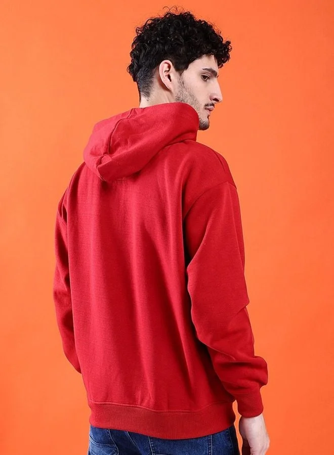 The Indian Garage Co  The Indian Garage Co Men Regular Fit Solid Hooded Full Sleeves Sweatshirt  | Best Price UAE