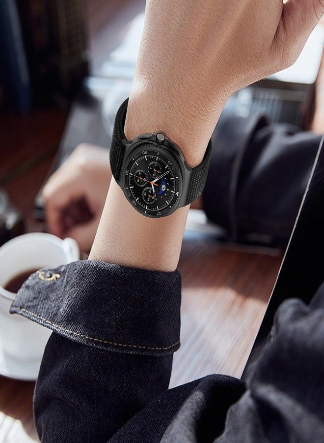 Wowstrap أشرطة حلقة نايلون لسامسونج جالاكسي ووتش 8 بحجم 40 مم 44 مم/8 كلاسيك 46 مم للرجال/النساء، حزام رياضي من قماش ناعم لسامسونج جالاكسي ووتش 8 كلاسيك بحجم 46 مم/8 44 مم 40 مم - Image 4