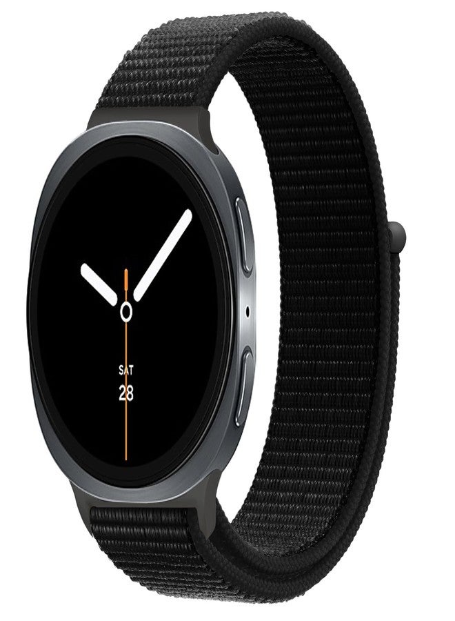 Wowstrap أشرطة حلقة نايلون لسامسونج جالاكسي ووتش 8 بحجم 40 مم 44 مم/8 كلاسيك 46 مم للرجال/النساء، حزام رياضي من قماش ناعم لسامسونج جالاكسي ووتش 8 كلاسيك بحجم 46 مم/8 44 مم 40 مم - Image 1