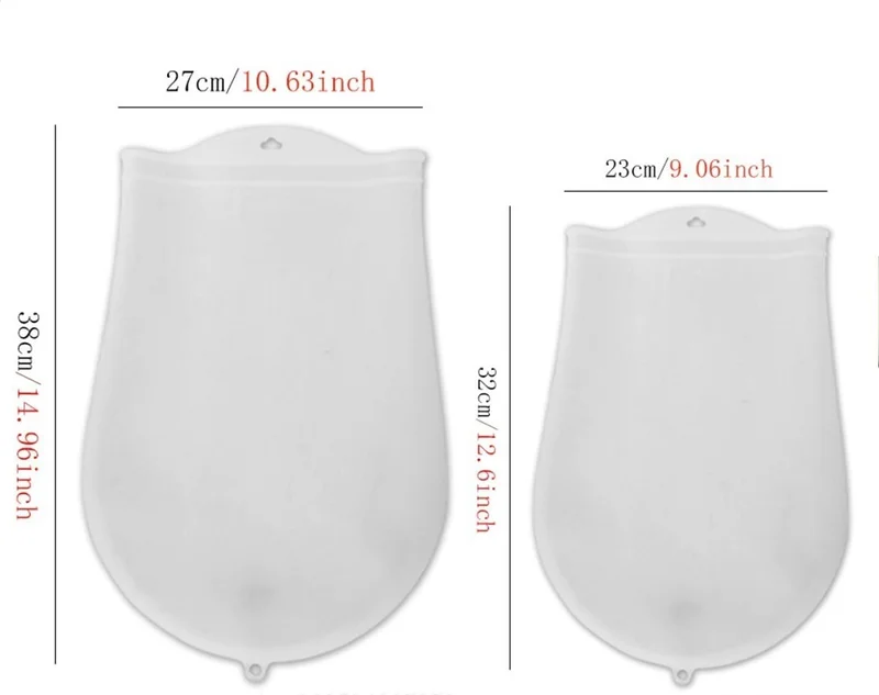 5 دي ام Medium Dough Bag Silicone Transparent Dough Kneading Bag Bread Pasta Ravioli Dough Easy Kneading