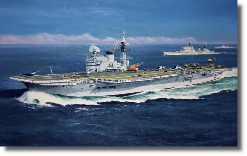 Airfix Vintage Classics HMS Victorious 1:600 WWII Military Battleship Plastic Model Kit, Assorted - Image 1