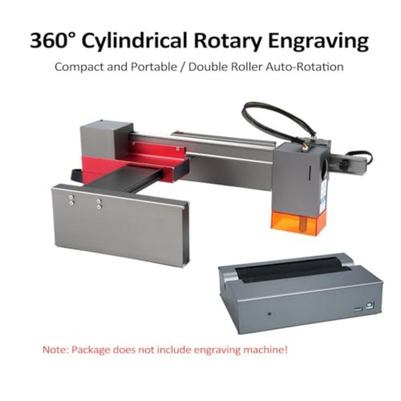 Morelian Rotary Roller 360° Engraver Y-axis Rotary Module for Engraving Curved Surface Objects Diameter 5mm to 200mm Cylindrical Objects Cans Like Cups Bottles Pens Cans and etc - Image 4