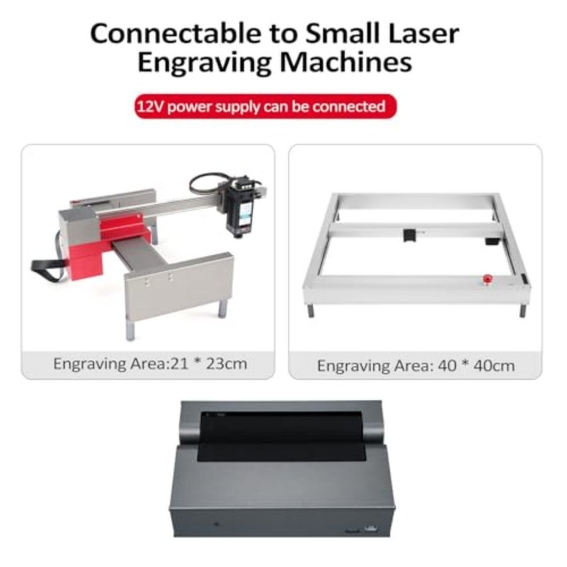 Morelian Rotary Roller 360° Engraver Y-axis Rotary Module for Engraving Curved Surface Objects Diameter 5mm to 200mm Cylindrical Objects Cans Like Cups Bottles Pens Cans and etc - Image 3