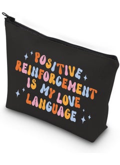 WCGXKO WCGXKO Behavior Analyst Appreciation Gift Behavior Analyst Merchandise RBT BCBA Gifts ABA Gift Therapist Zipper Pouch Makeup Bag (POSITIVE) 