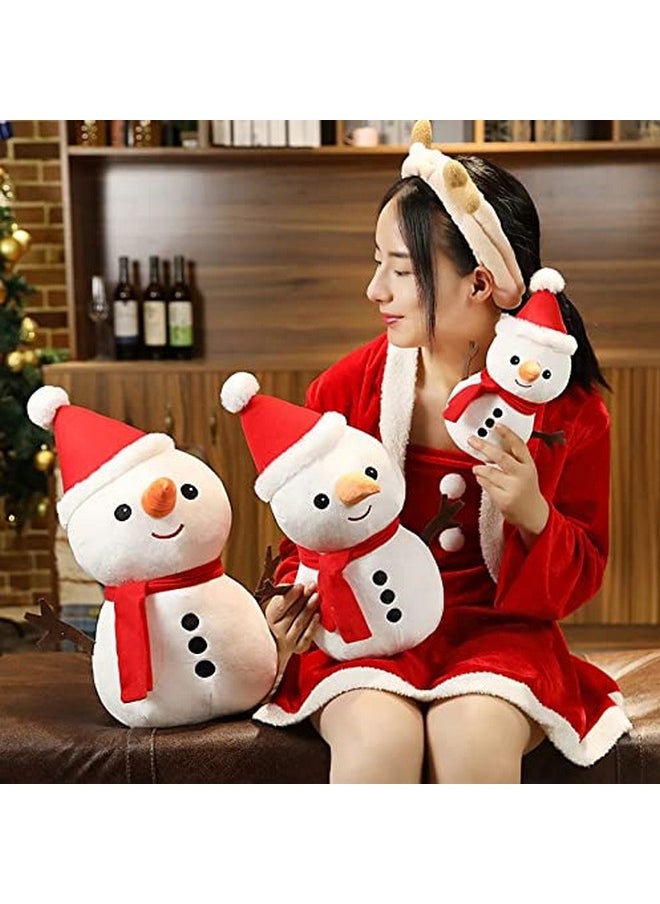 CLICK4DEAL - CLICK4DEAL Soft Toys Snowman Plush Toy Stuffed Snowman Animal Christmas Holiday Pillow Soft Toys for Christmas Decorations 35cm - Image 1