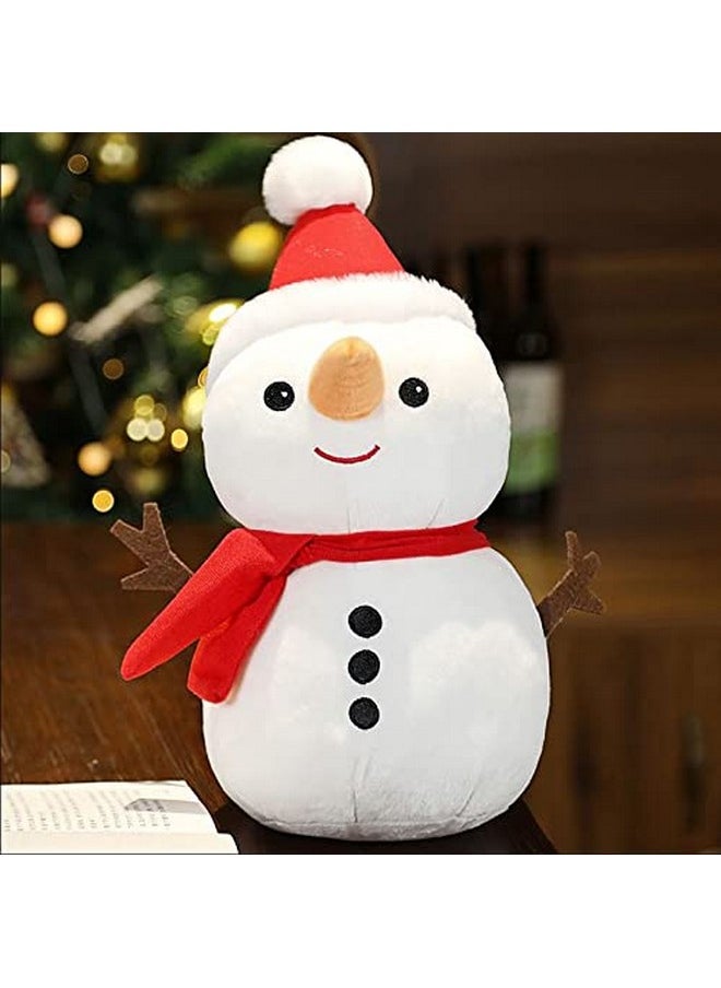 CLICK4DEAL - CLICK4DEAL Soft Toys Snowman Plush Toy Stuffed Snowman Animal Christmas Holiday Pillow Soft Toys for Christmas Decorations 35cm - Image 1