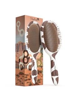 framar Curly Hair Detangler Brush Detangler Brush For Curly Hair Cow Print Hairbrush For Curly Hair Wet Hairbrushes For Woman Womens Hair Brush For Thick Hair Cute Cow Stuff Brush Hair Cow Print  - Image 1