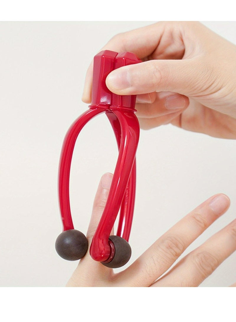 إسكدنيا جهاز تدليك الأصابع المحمول مع 3 بكرات - يعزز تدفق الدم، ويقلل التورم، مثالي لتخفيف التهاب المفاصل، ومشبك اليد، ومشبك الضغط الإبري لتخفيف الصداع النصفي والتوتر - تدليك نقاط الوخز بالإبهام - Image 5