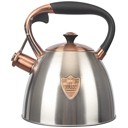 LUXGRACE Tea Kettle -2.9 Quart Tea Kettles Stovetop Whistling Teapot Stainless Steel Tea Pots for Stove Top Whistle Tea Pot - Image 1