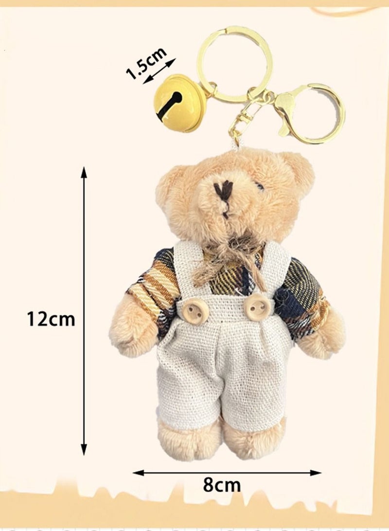 Cartoon keychain Linen Bear Doll Bag Pendant Creative Bag Banging Toys - Image 3