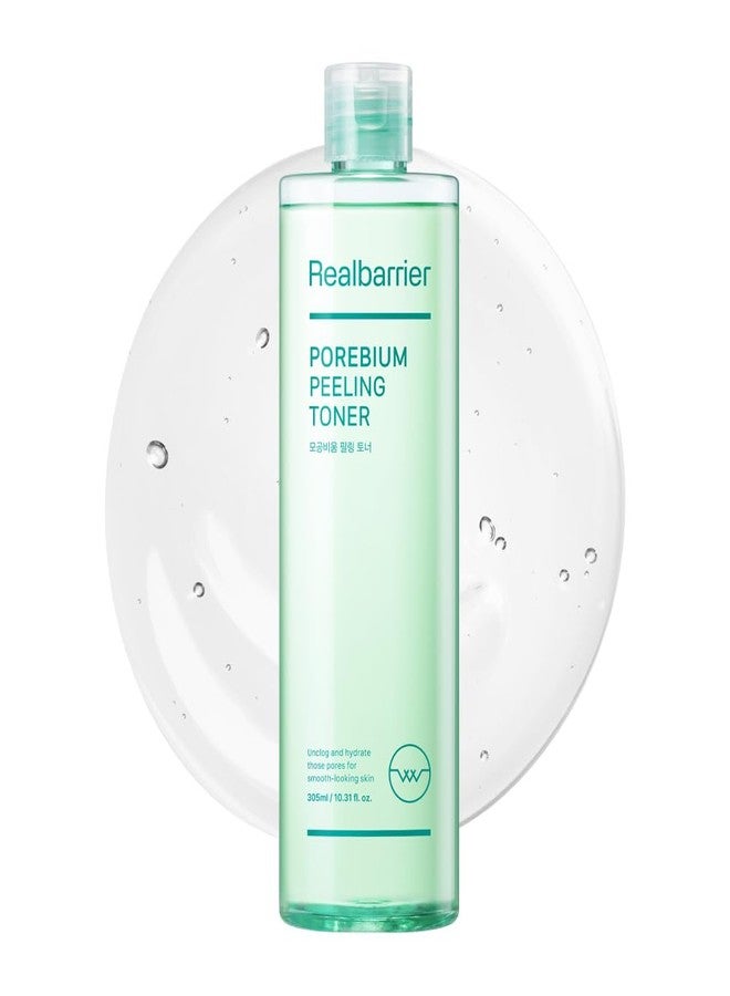 Real Barrier | Porebium Peeling Toner | Face Toner for Blackhead Control | Dead Skin Cells Exfoliator for Sensitive Skin | No Sebum Solution for Oily Skin | Korean Skincare |10.31 fl oz (305ml) - Image 1