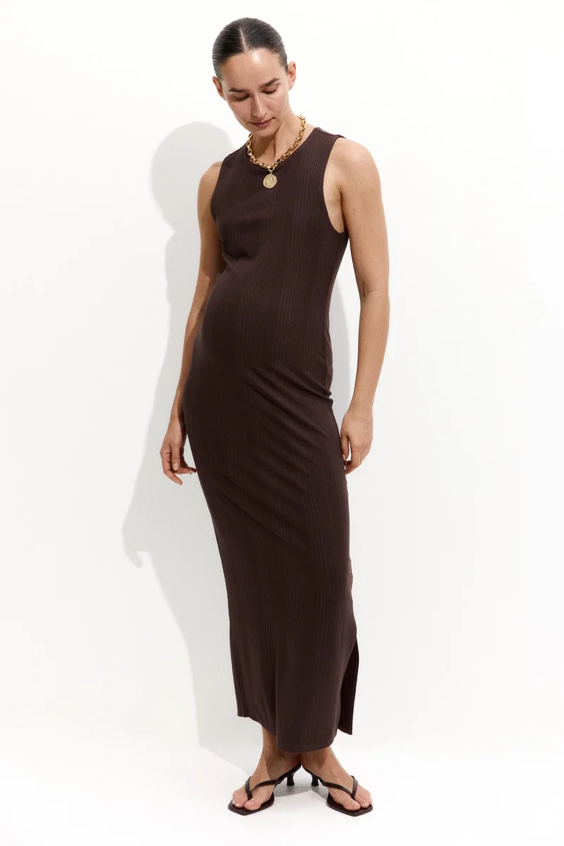 H&M MAMA Ribbed viscose dress