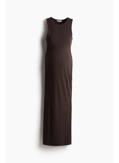 H&M MAMA Ribbed viscose dress