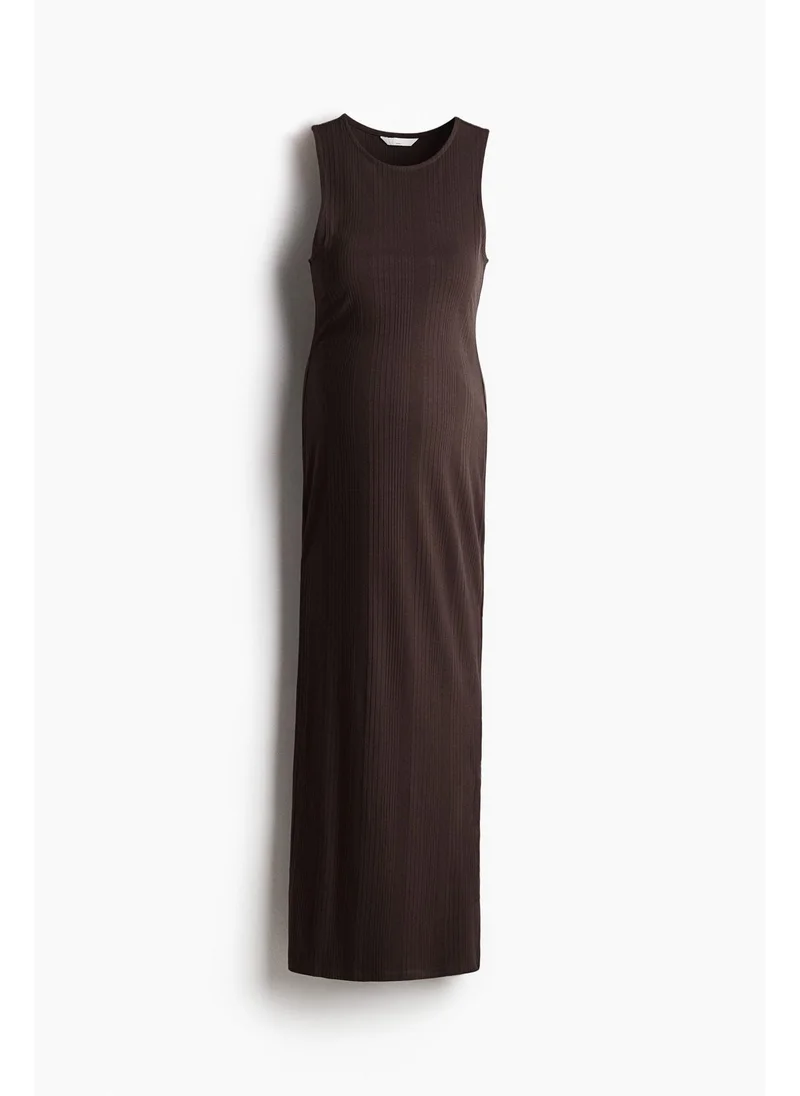 H&M MAMA Ribbed viscose dress