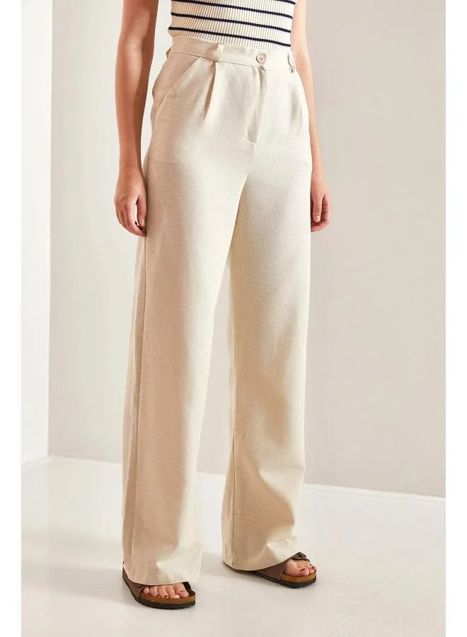 جينجر بنطلون مستقيم بقصة مفصلة