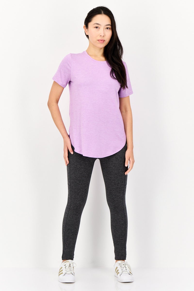 SKECHERS Women Sportswear Fit Short Sleeve Training T-Shirts, Purple - Image 4