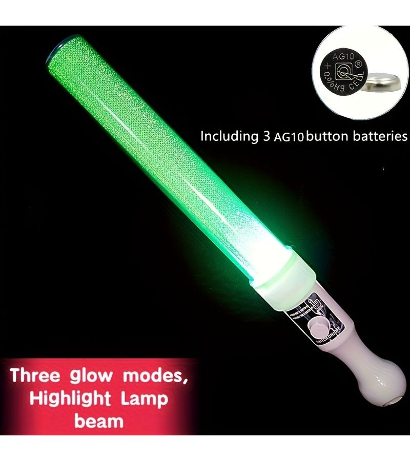 أضواء عصا صفراء زاهية LED للحفلات والحفلات الموسيقية والاحتفالات الليلية ورأس السنة الجديدة - Image 4